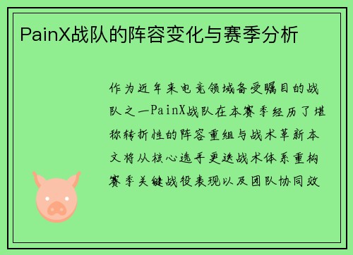 PainX战队的阵容变化与赛季分析
